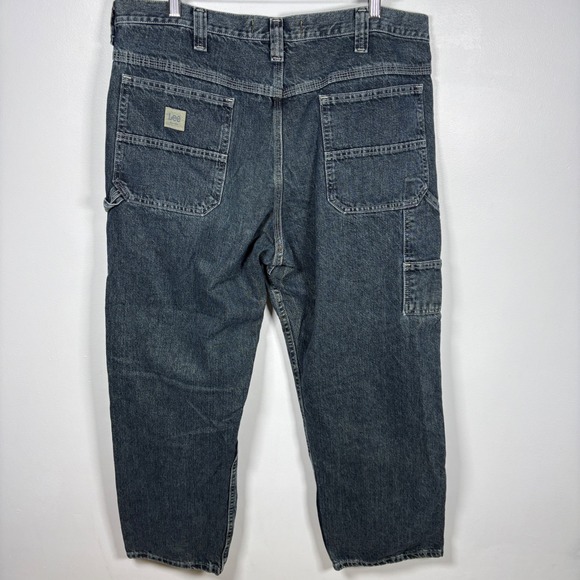 Lee Other - Y2K Lee Dungarees Carpenter Jeans Mens 40x30 Dark Wash Denim Utility Work Pants